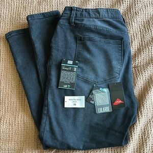 LuLaRoe black wash denim original skinny size 36 NWT